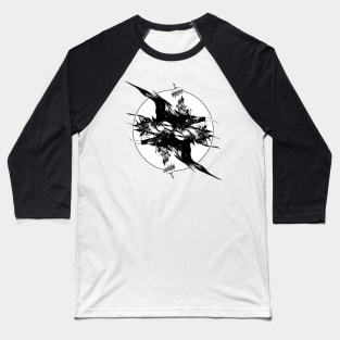 Lady and the crow Baseball T-Shirt
